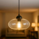 Modern Pendant Light Oval Clear Glass Adjustable Cord Modern Pendant Light Oval Clear Glass Adjustable Cord